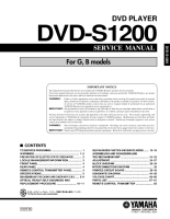 Yamaha DVDS-1200 - Service Manual 